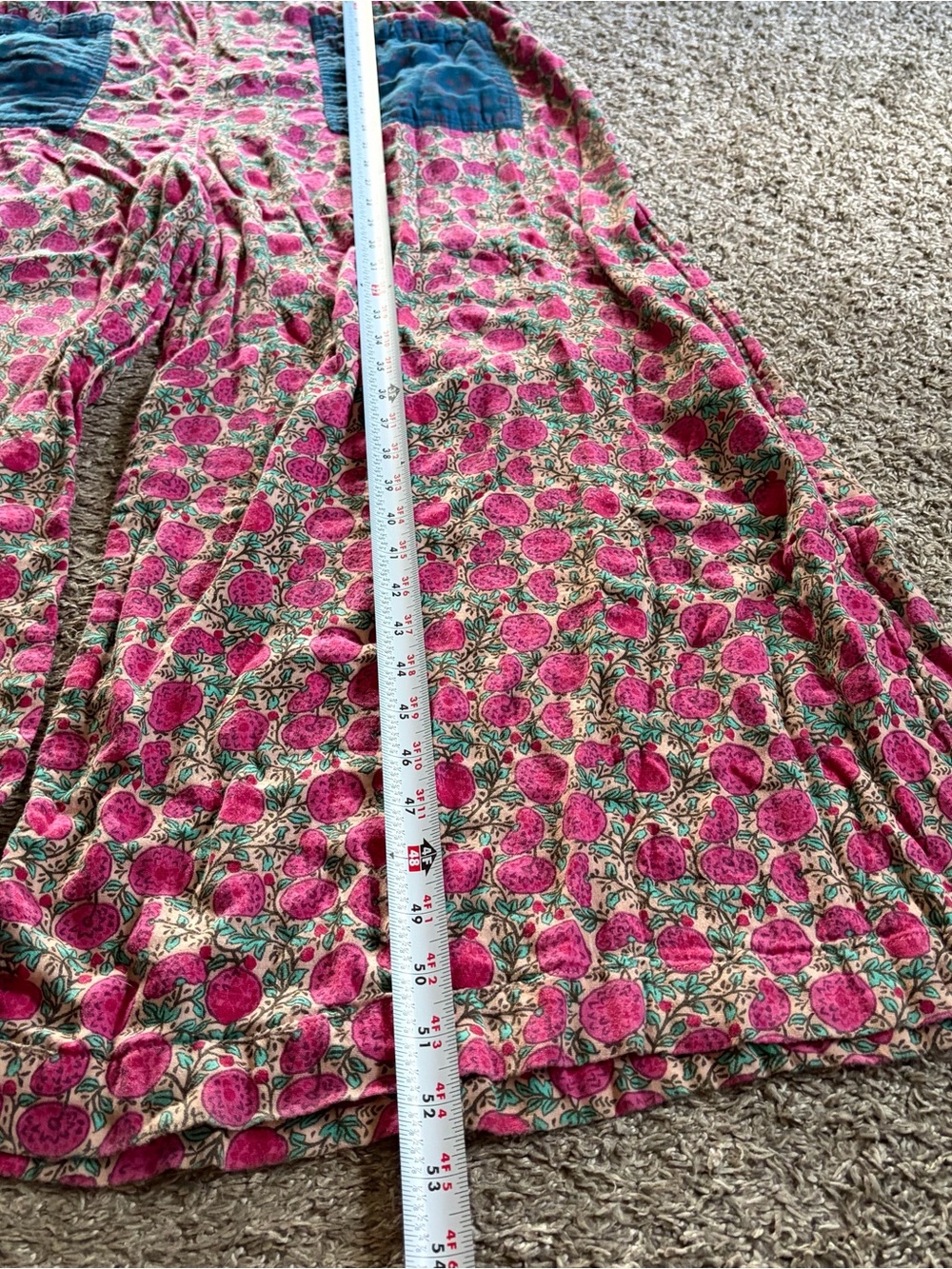 Natural Life Dakota Tie Overall Jumpsuit Colorful Whimsical Boho Cottagecore - Picture 6 of 9